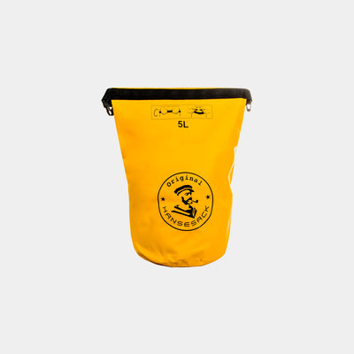 Hansesack Produktbild gelber Hansesack PVC See Sack 5 Liter Variante offen von vorne