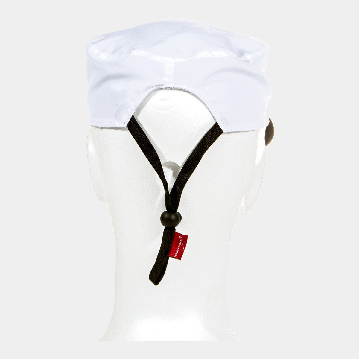 Hansesack Produktbild Seglermütze Wendemütze weiße Seite mit Original Hansesack Logo von hinten