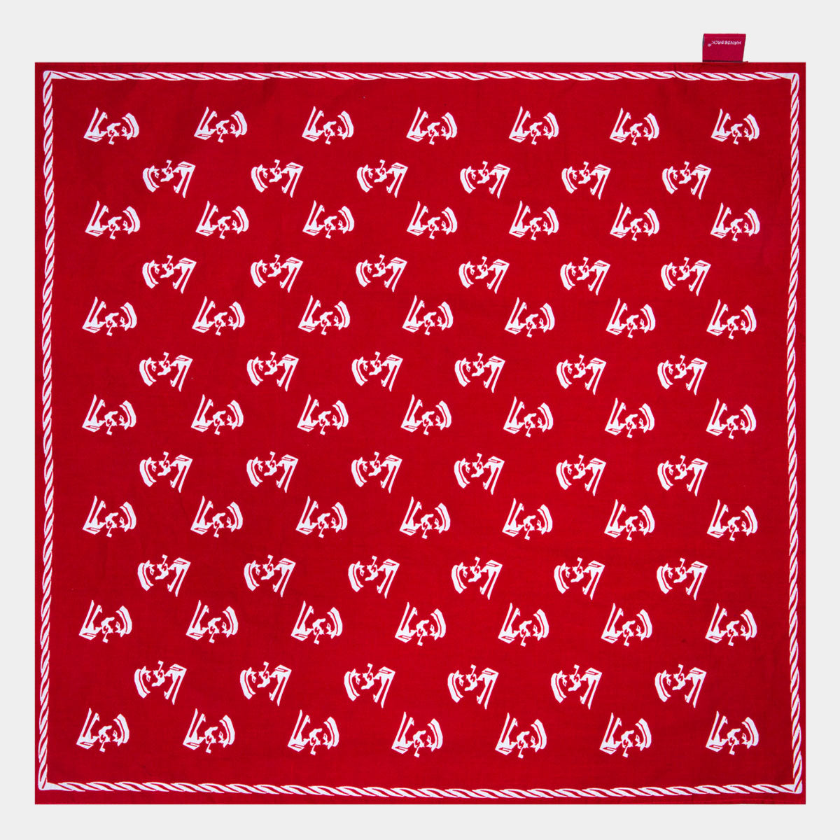 Hansesack Produktbild rotes Seemannstuch Halstuch ausgebreitet aus der Vogelperspektive