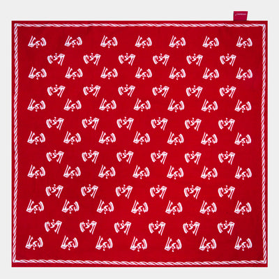 Hansesack Produktbild rotes Seemannstuch Halstuch ausgebreitet aus der Vogelperspektive